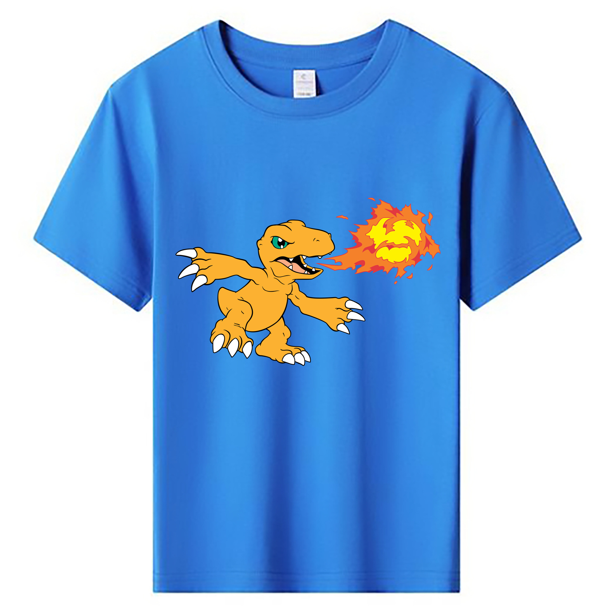 （画像用） Digimon デジタルモンスター/デジモン 綿100％キッズTシャツ（フロントプリント）